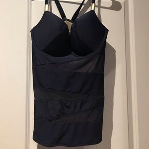 Navy Blue Plunge Tankini